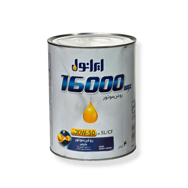 روغن موتور ایرانول 16000 20W50 حجم 4 لیتر