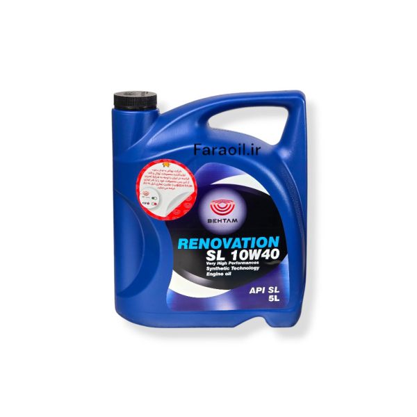 روغن موتور الف بهتام مدل RENOVATION 10W40 حجم ۵ لیتر سطح کیفی SL