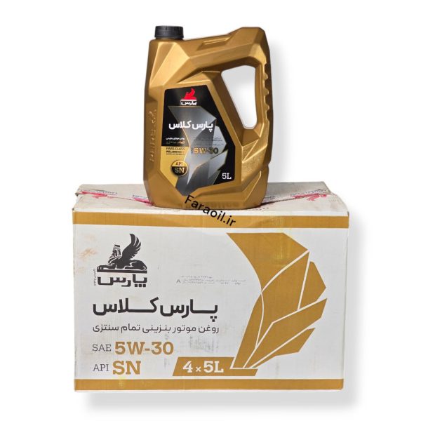 روغن موتور نفت پارس مدل پارس کلاس 5W30 SN حجم 5 لیتر