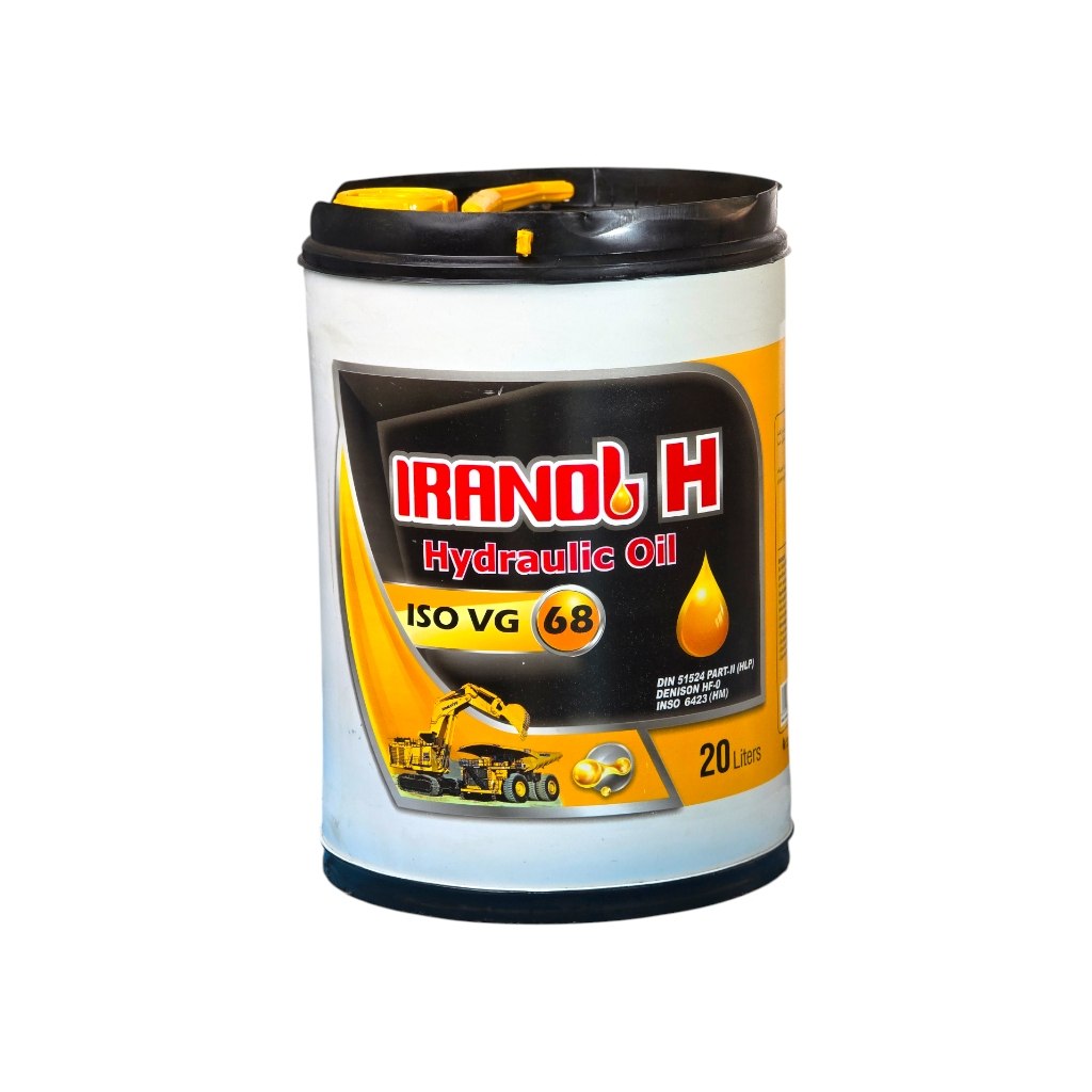 روغن هیدرولیک ایرانول 68 حجم 20 لیتری | روغن هیدرولیک صنعتی ISO VG 68